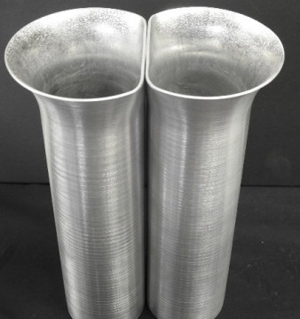 EACH Aluminum Ram Tubes 9.5" Tall  w 2-1/2" OD at bottom- D Bell Top .062" wall  USA